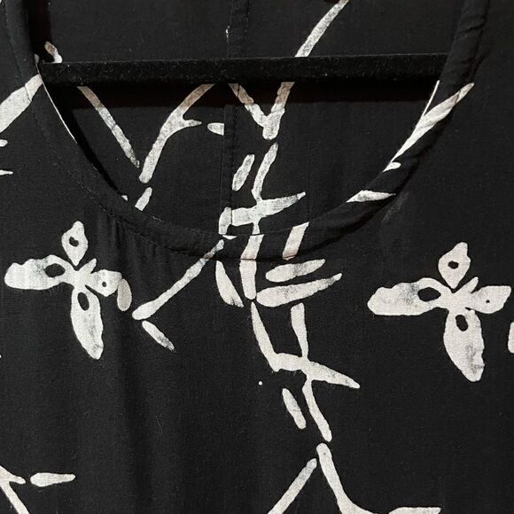 SOFT SURROUNDINGS Bamboo Bella Top Black White Women’s Size Small - Picture 3 of 5